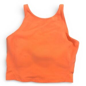 Lululemon Align High-Neck Tank Top Coral Orange Size 6 Cropped Soft Athleisure